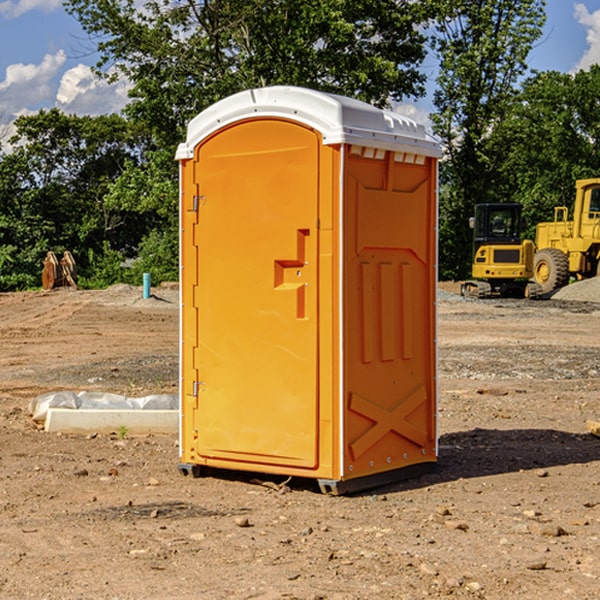 what is the cost difference between standard and deluxe porta potty rentals in Danforth